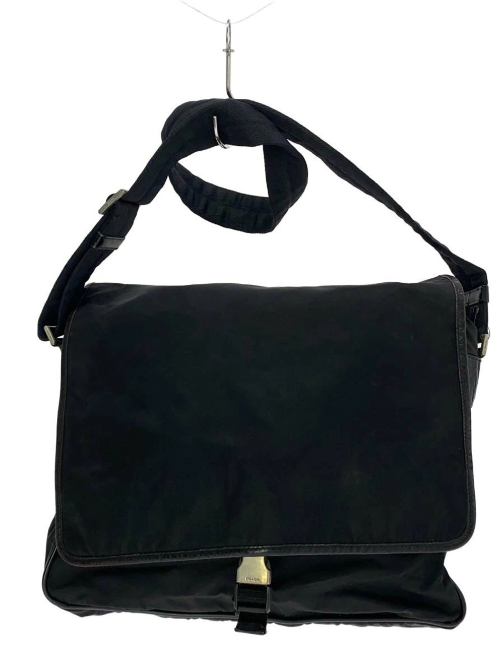 Prada Shoulder Bag Piping Black